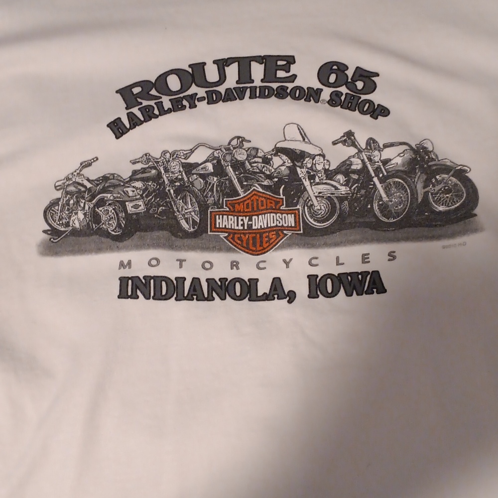 Harley-Davidson White T-Shirt with Gray Shield Logo